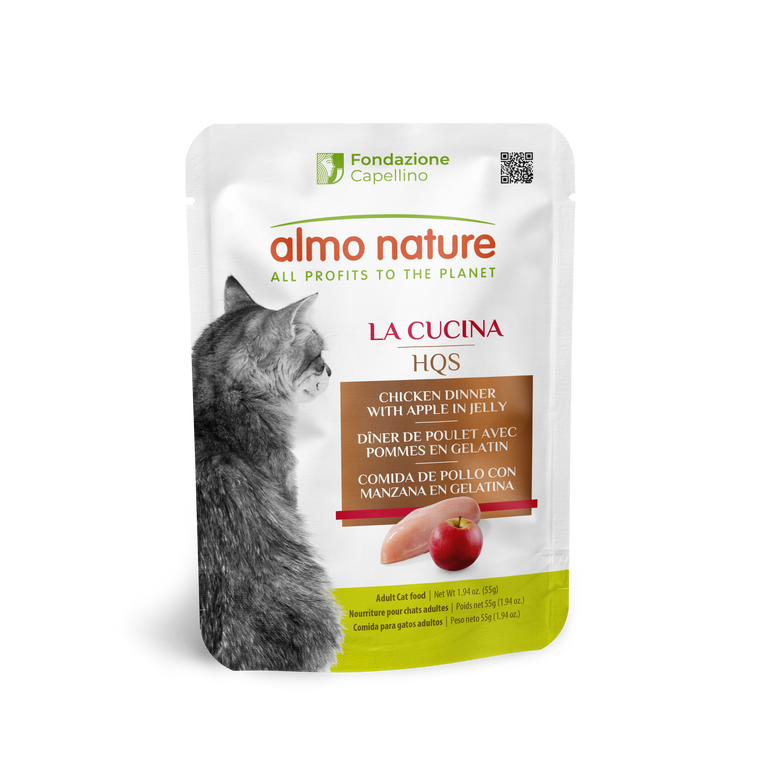 Almo Nature La Cucina Chicken with Apple in Jelly 1.94oz Pouch