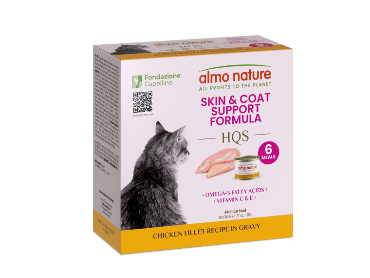 Almo Nature Functional Skin & Coat Chicken Fillet in gravy 6pk of 1.76oz cans