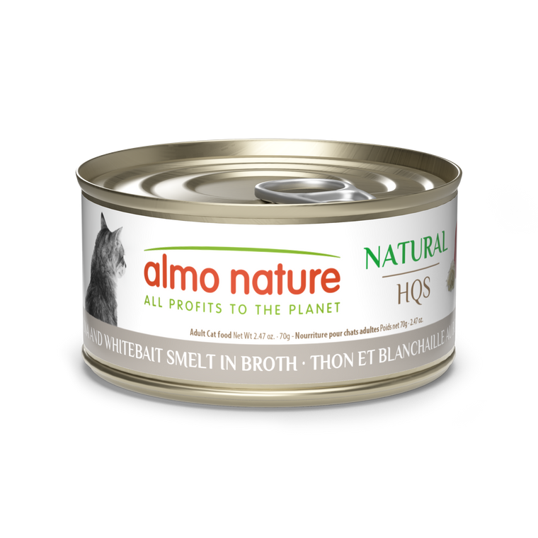 Almo Nature HQS Natural Tuna with White Bait 2.47oz