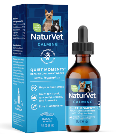 NaturVet Quiet Moment with Melatonin Liquid Drops Dog/Cat 2oz