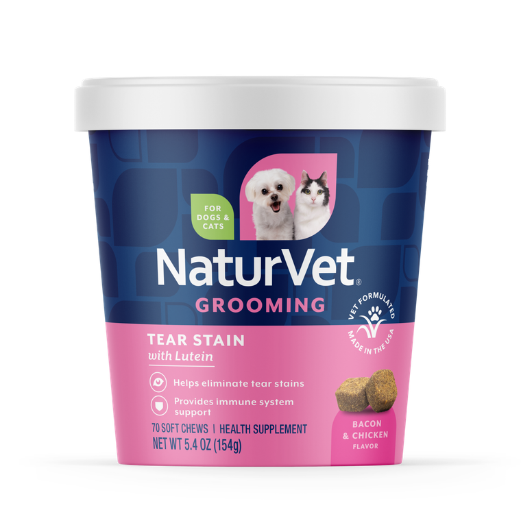 NaturVet Tear Stain Soft Chew w/ Lutien Dog and Cat 70ct