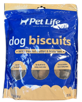 Pet Life Biscuits W/ Peanut Butter & Molasses 14.5oz