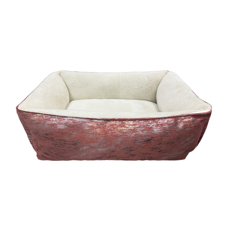 Ethical Pet Sleep Zone Foil Print Rectangle Bed Red 24"