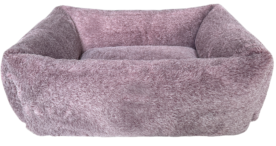 Ethical Pet Faux Fur Rectangle Bed Purple 20"