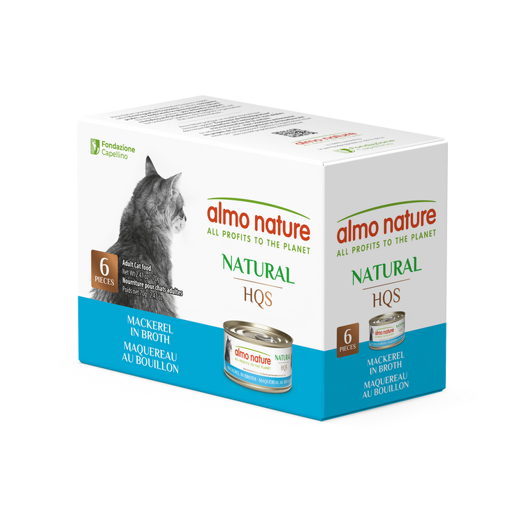 Almo Nature HQS Natural Mackerel Multipack 6pk of 2.47oz cans