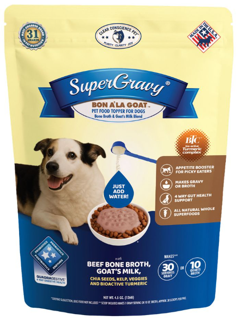 Clear Conscience Pet SuperGravy Bon A' La Goat with Beef Broth 4.5oz 30 Scoops