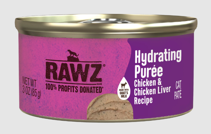 Rawz Chicken & Chicken Liver Hydrating Purée Canned Cat Food 3oz
