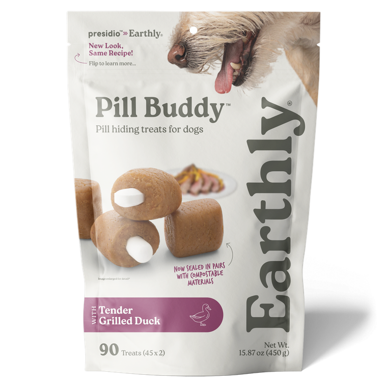 Earthly Pet Company Pill Buddy Grilled Duck Recipe 90 Count
