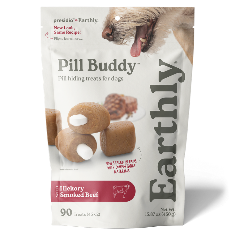 Earthly Pet Company Pill Buddy Hickory Smoked Beef Recipe 90 Count