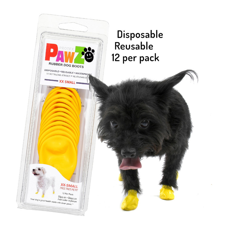 Pawz Dog Boots Yellow Extra Extra Small