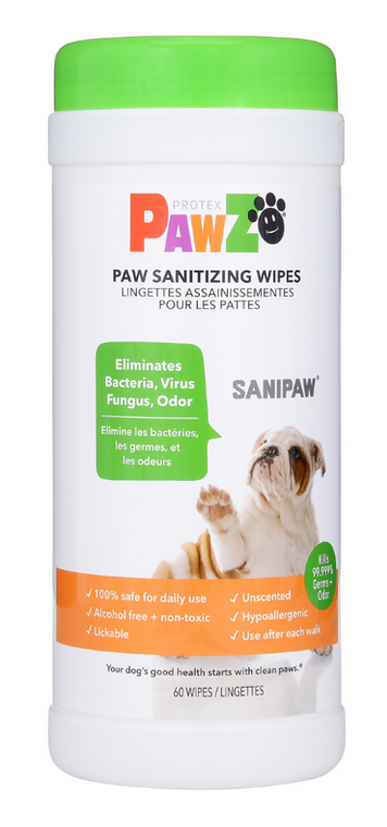 Pawz SaniPaw Wipes 8oz