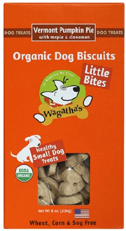 Wagatha's Dog Biscuits Dog Treat Little Bites VT Pumpkin 8oz