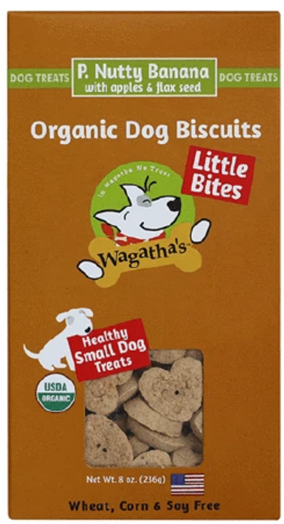 Wagatha's Dog Biscuits Dog Treat Little Bites Peanut Butter Banana 8oz