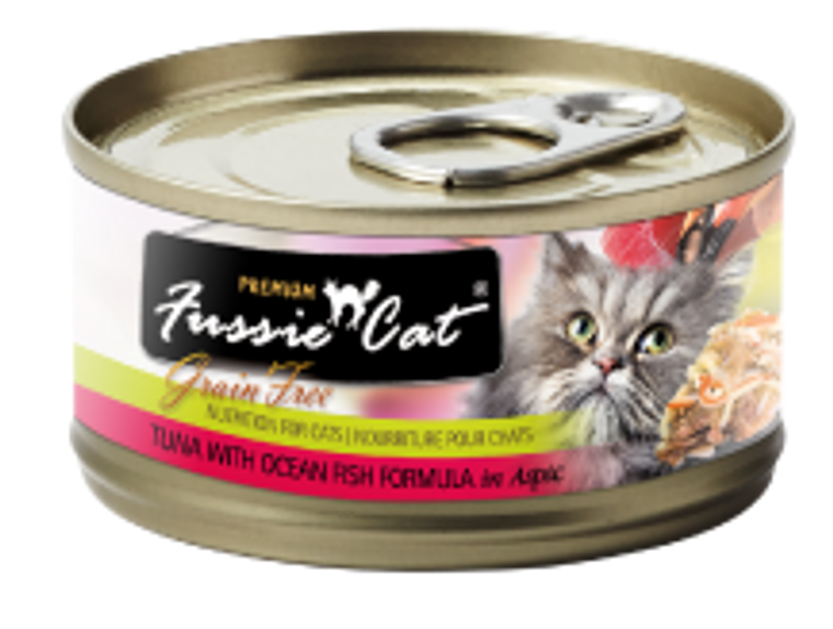 Fussie Cat Tuna with Oceanfish Can Cat Food 2.82oz