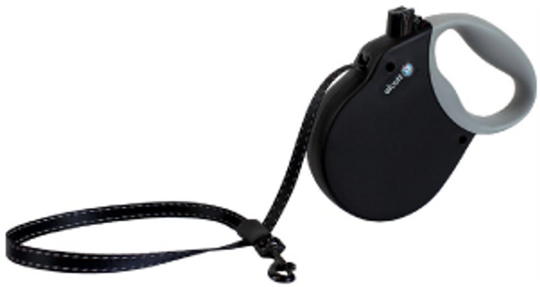 Alcott Adventure Retractable Leash Extra Small Up To 25# Black 10'