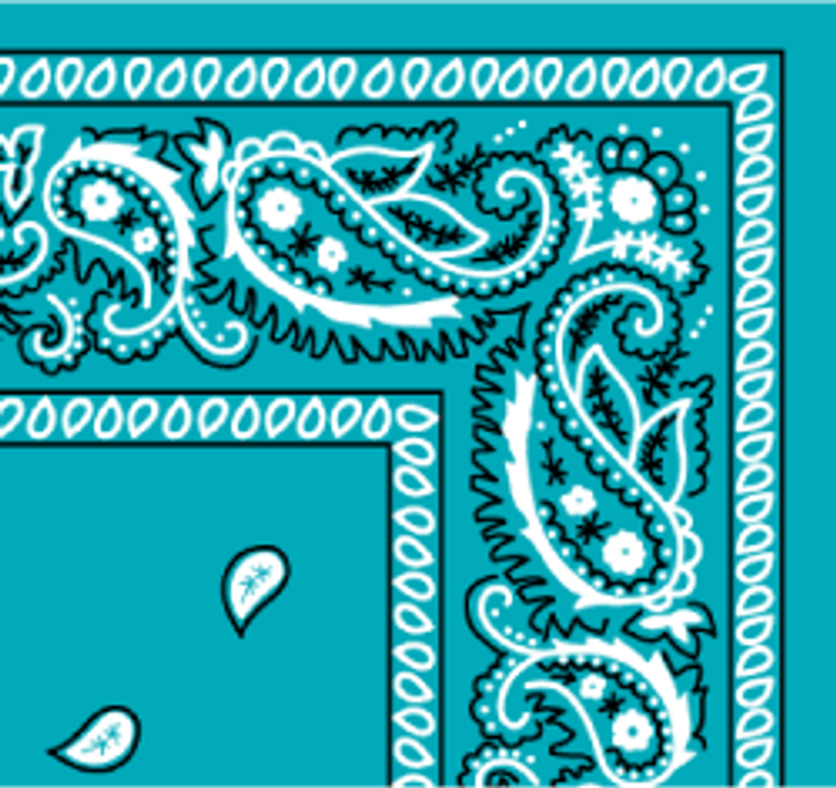 Bandana Paisley Turquoise