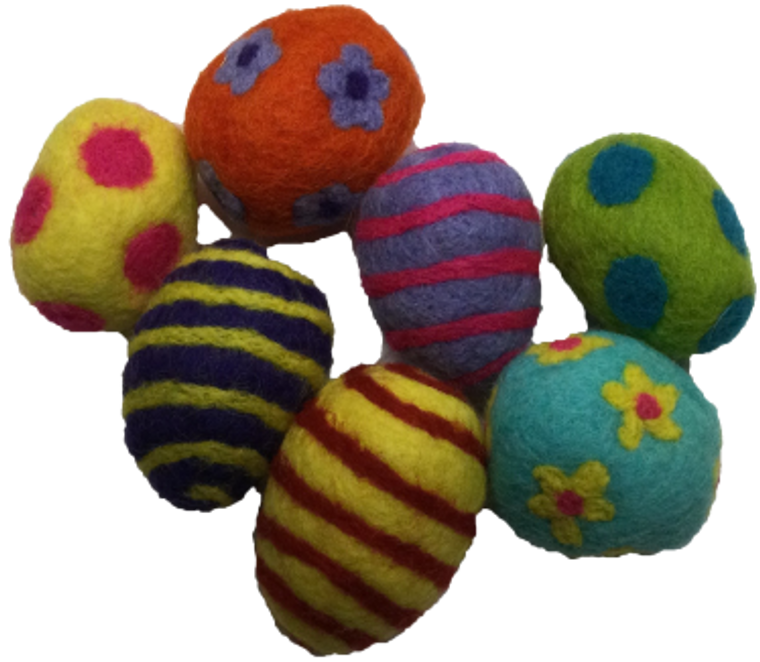 Dharma Dog Karma Cat Wool Easter Egg Cat Toy Assorted Singles