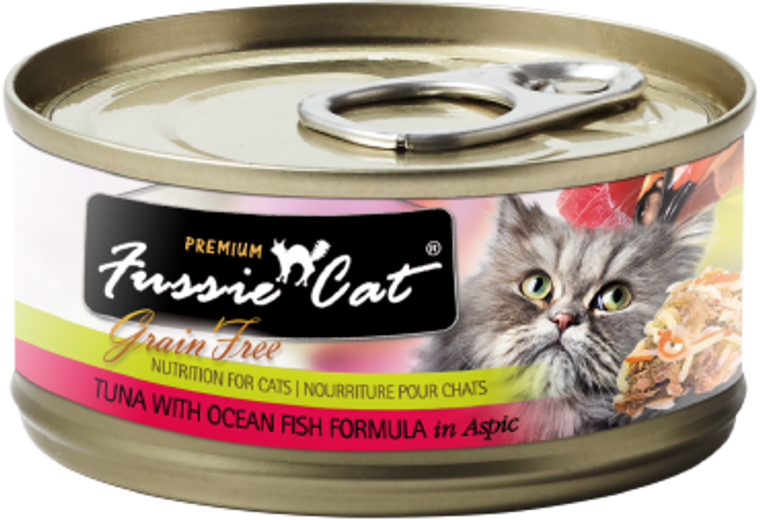 Fussie Cat Tuna with Oceanfish Can Cat Food 5.5oz