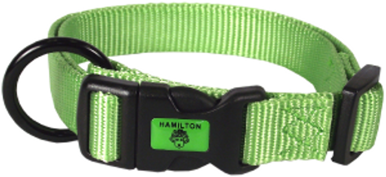 Hamilton Adjustable Dog Collar Lime 3/4" 16-22"