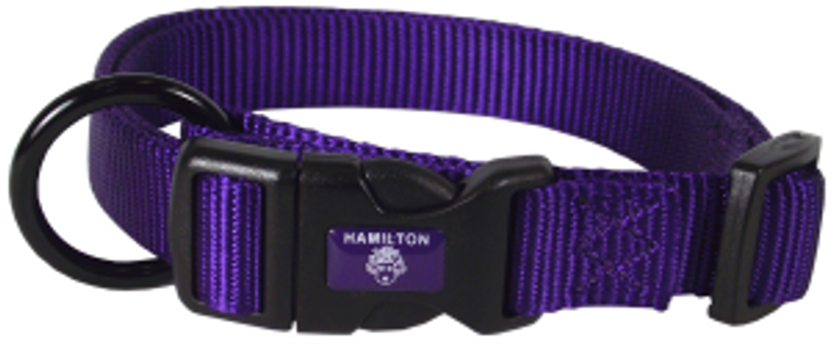 Hamilton Adjustable Dog Collar Purple 1" 18-26"