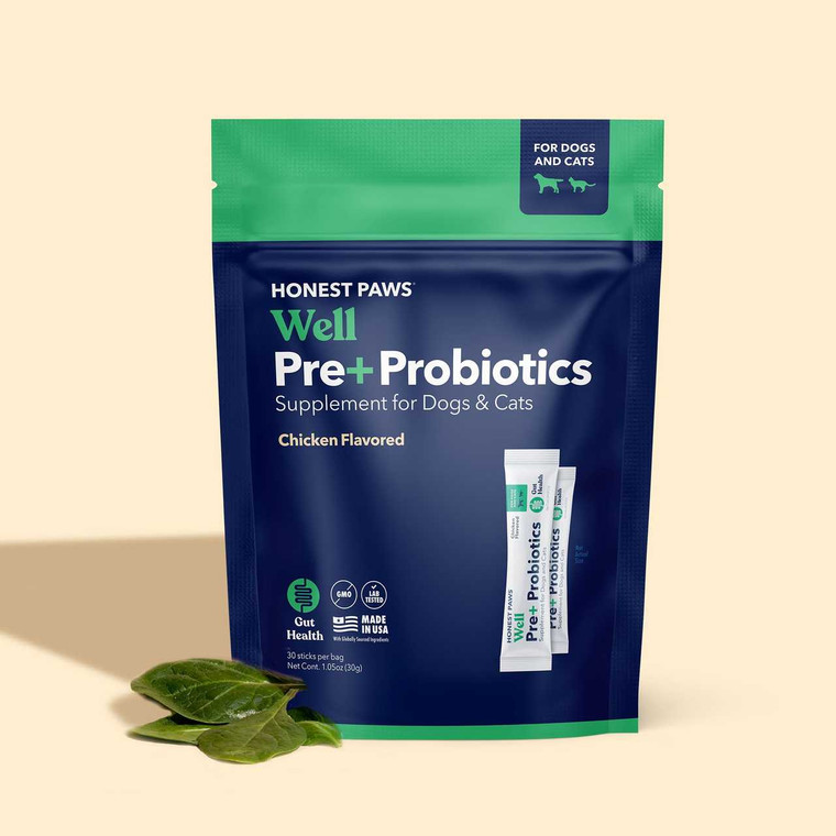 Honest Paws Well  Pre+ Probiotics Chicken Flavor