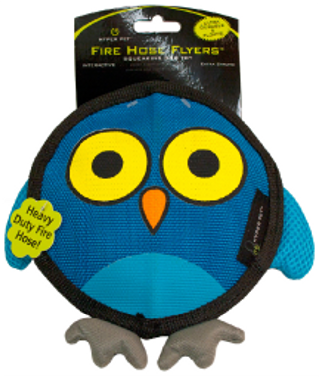 Hyper Pet Firehose Flyer Owl Dog Toy