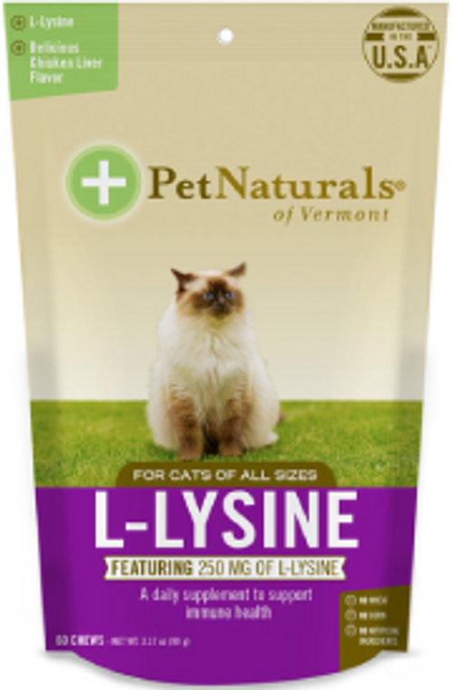 Pet Naturals L-Lysine For Cats 60 Count