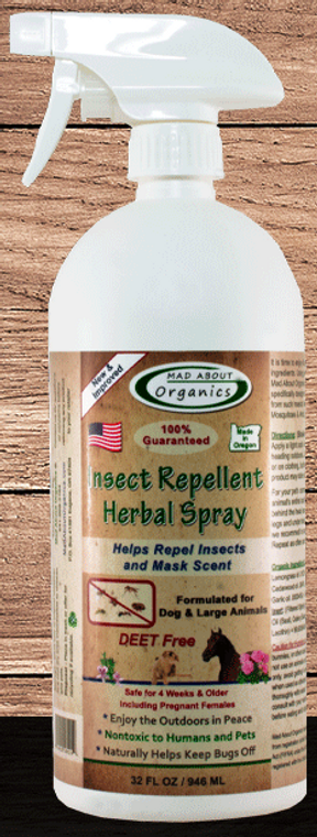 Mad About Organic Dog & Horse Insect Repellent 32oz