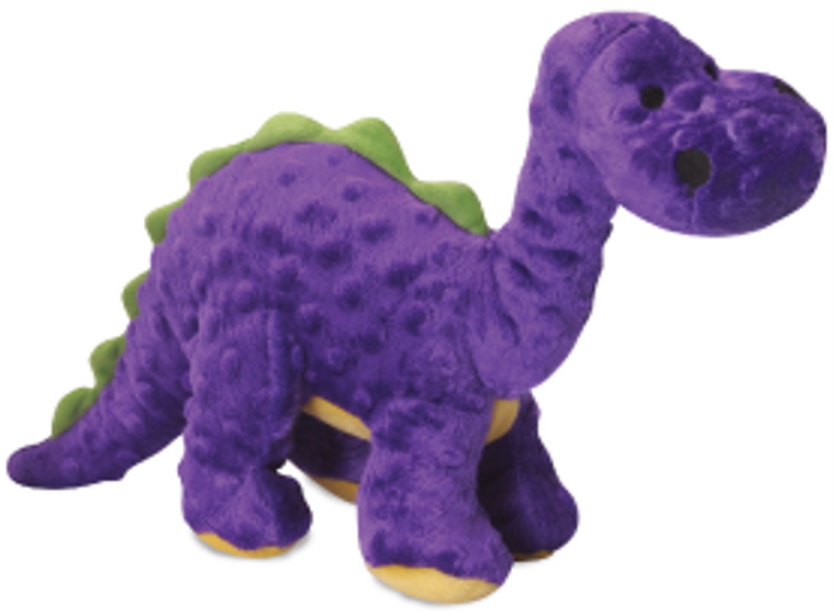 goDog Purple Dino with Chew Guard Dog Toy