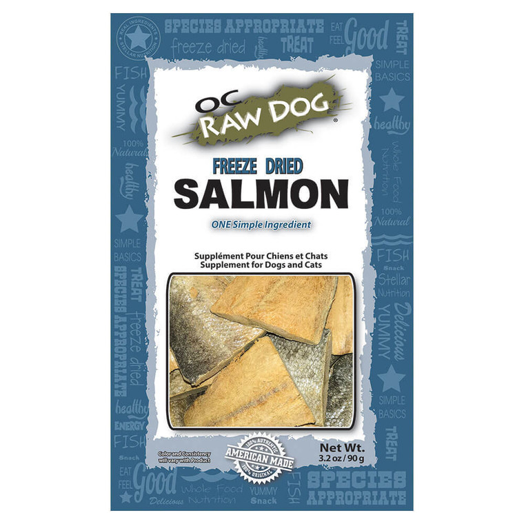OC Raw Freeze Dried Salmon Dog Treat 3.2oz