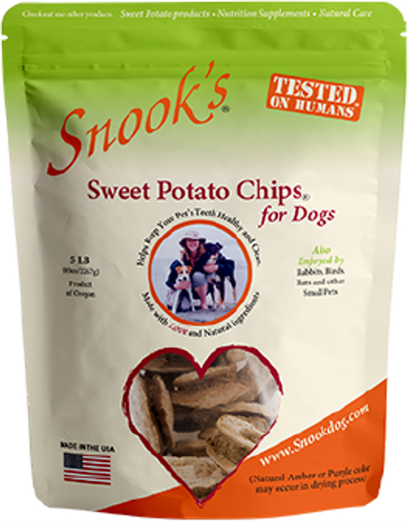 Snooks Sweet Potato Chips Dog Treats 5lb