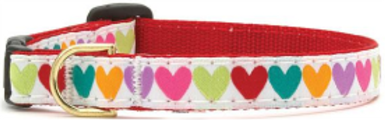 12 inch Upcountry Adjustable Hearts Safety Cat Collar
