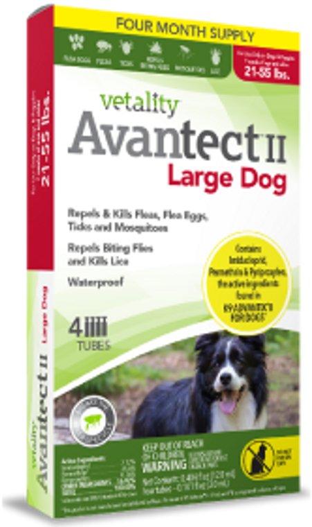 Vetality Avantect II Large Dog 21-55 lbs 4 Pack