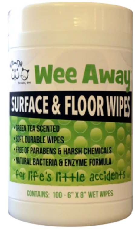 Wee Away Surface & Floor Wipes 100 Ct