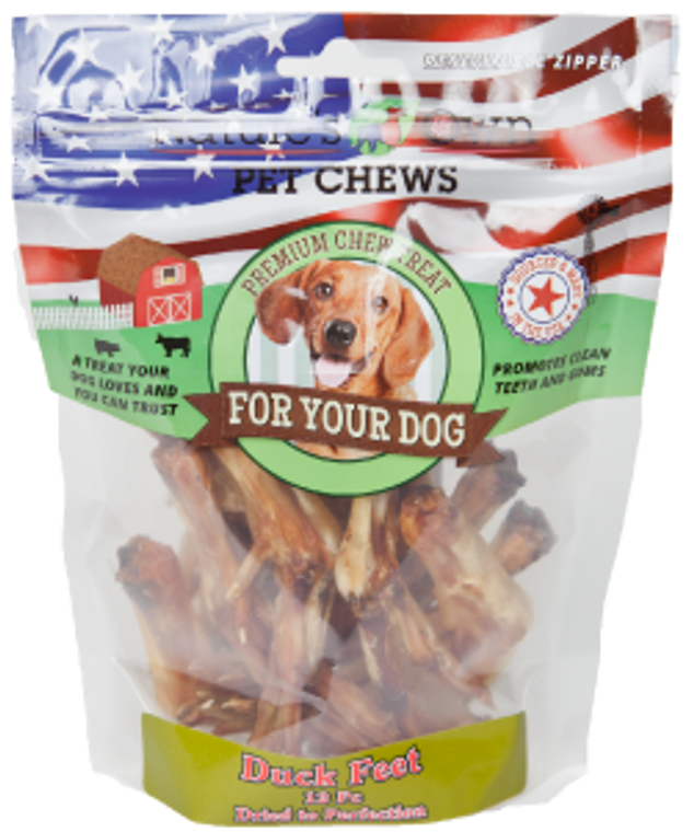 Nature's Own Duck Feet 12 piece Bagged Dog Treat