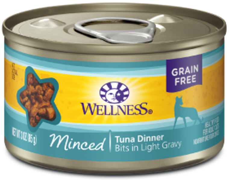 Wellness Minced Tuna Dinner Cat Food 3oz