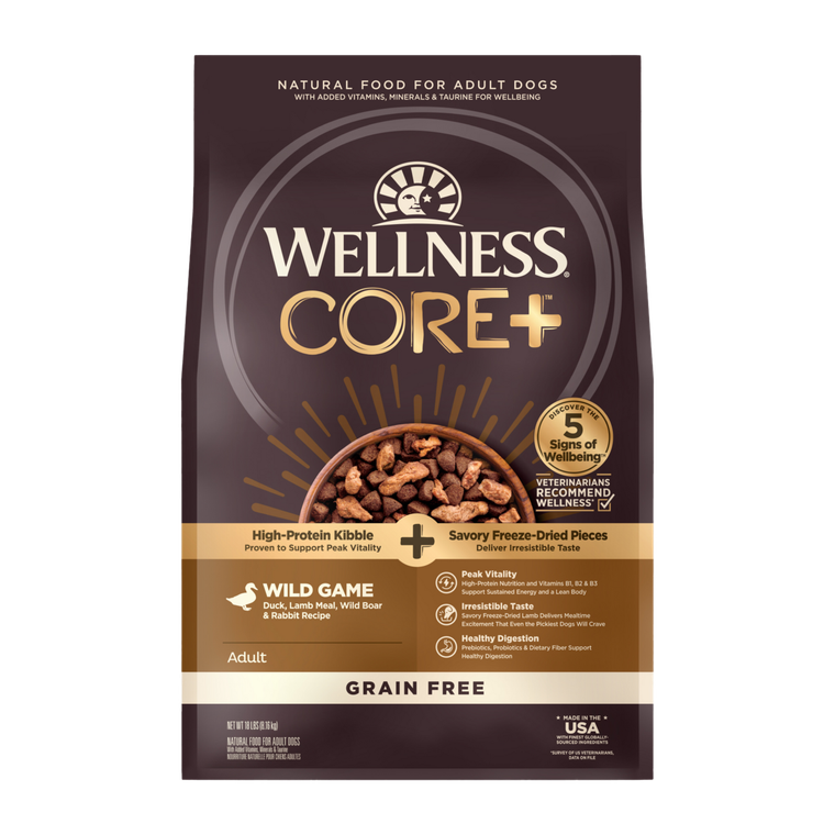 Wellness Core+ Wild Game Dog Food 18lb