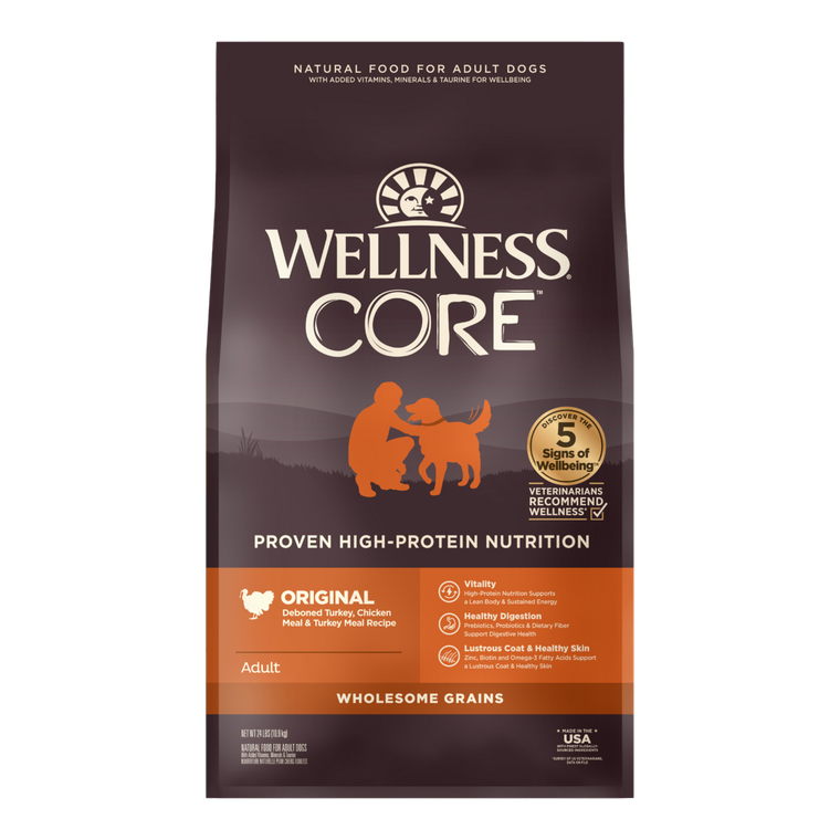 Wellness CORE Wholesome Grains Original Recipe Dog Food 24lb