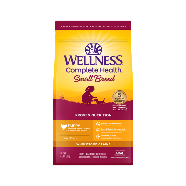 Wellness Complete Health Small Breed Puppy Dog Food 4lb