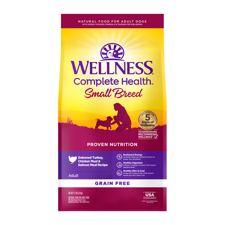 Wellness Complete Health GF Small Breed Adult Dog Food 11lb