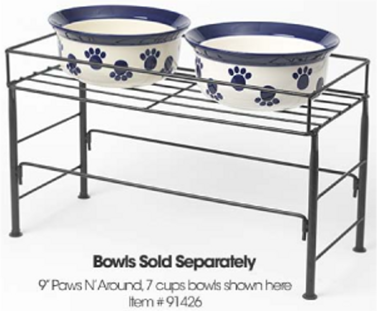 Petrageous Bradys Table For Two 9" Dog Dog Bowls