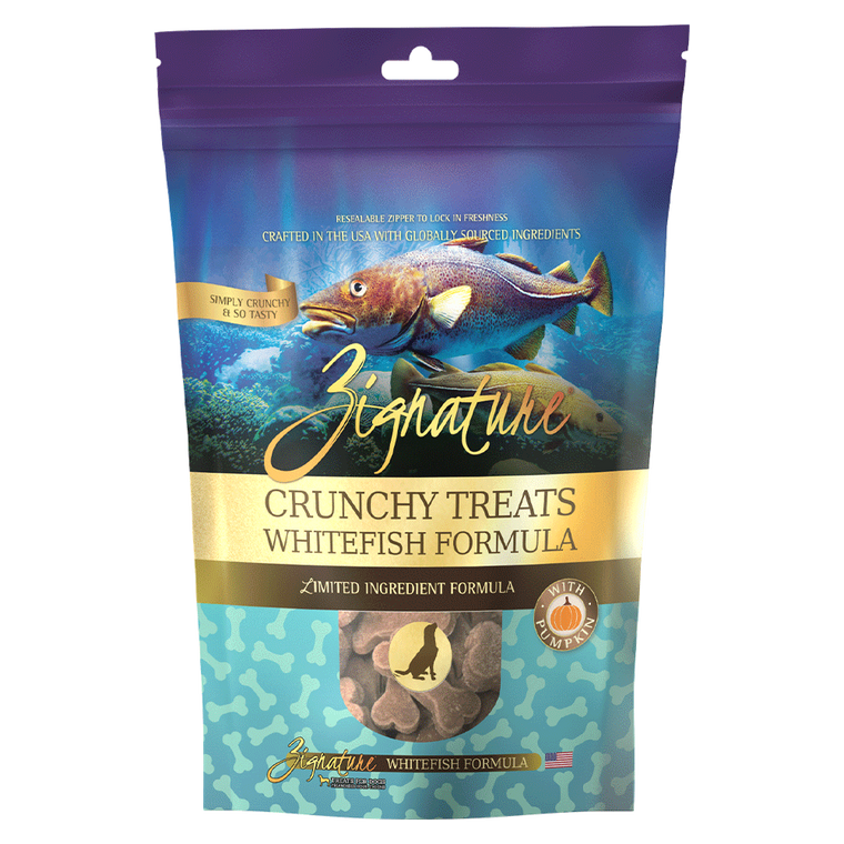 Zignature Ziggy Crunchy Treats White Fish Dog Treat 12oz