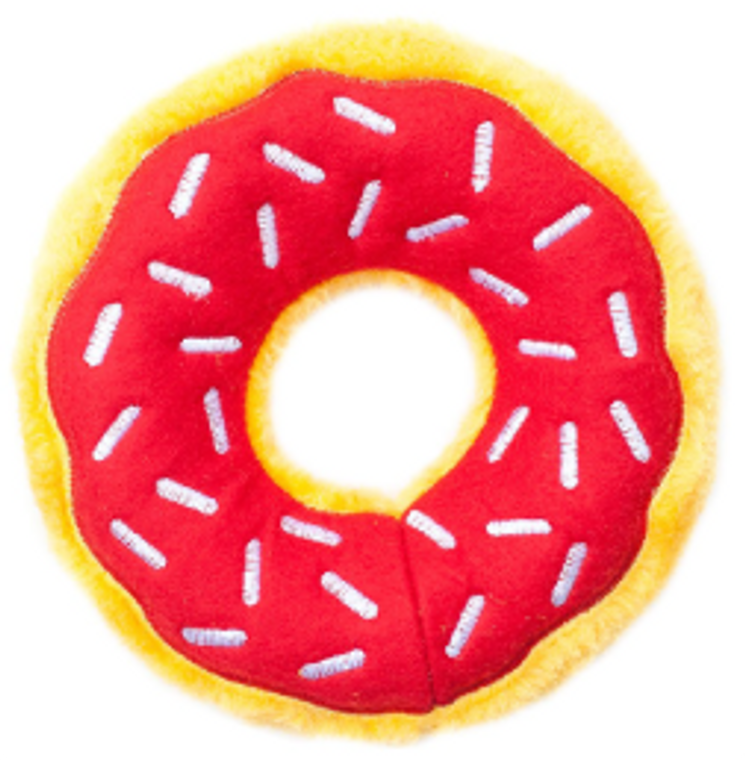 Zippy Paws Cherry Donut Holiday Dog Toy