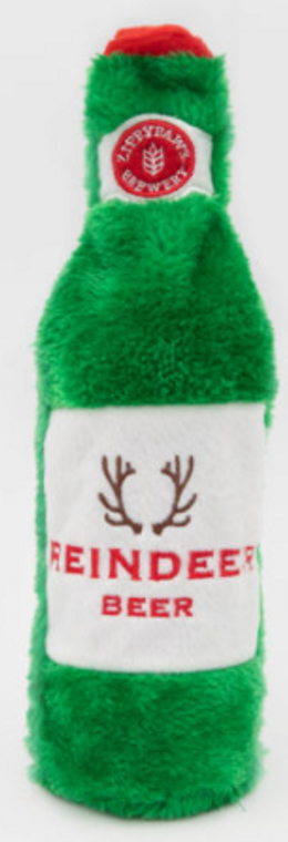 Zippy Paws Holiday Happy Hour Crusherz Reindeer Beer