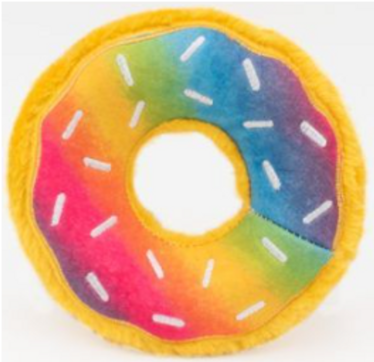 Zippy Paws Jumbo Rainbow Donut Dog Toy