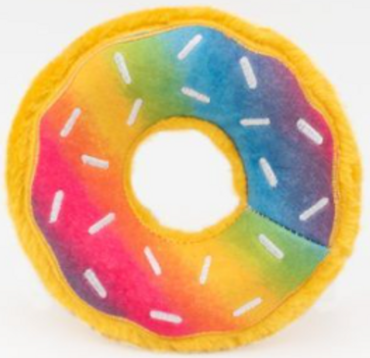 Zippy Paws Rainbow Donut Dog Toy