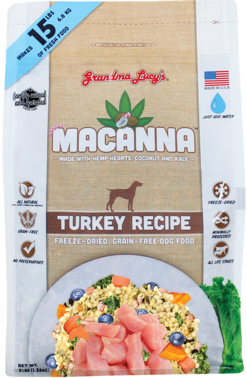 Grandma Lucy's Macanna Turkey Dog Food 3lb