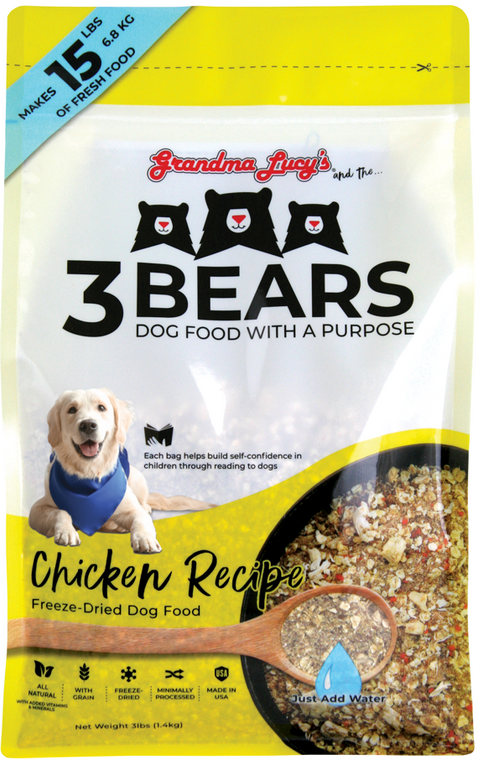 Grandma Lucy's 3 Bears Chicken Dog Food 3lb