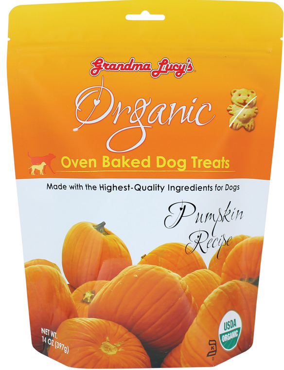 Grandma Lucy S Organic Baked Treats Pumpkin Dog Treat 14oz Vermont   GML22006  16038  66546.1651179567.PNG