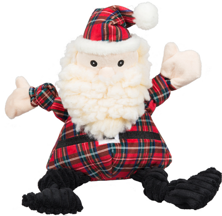 Huggle Hound HuggleFleece Santa Knottie with Tartan Plaid Large